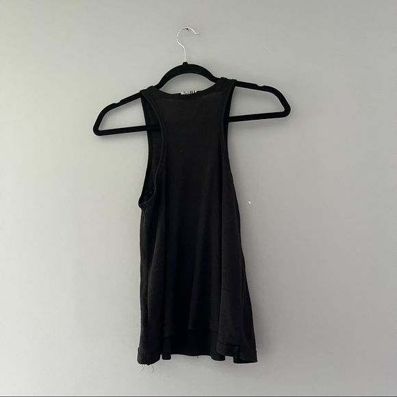 Free People - Black Waffle Knit Tank Top Size XS - Picture 2 of 6